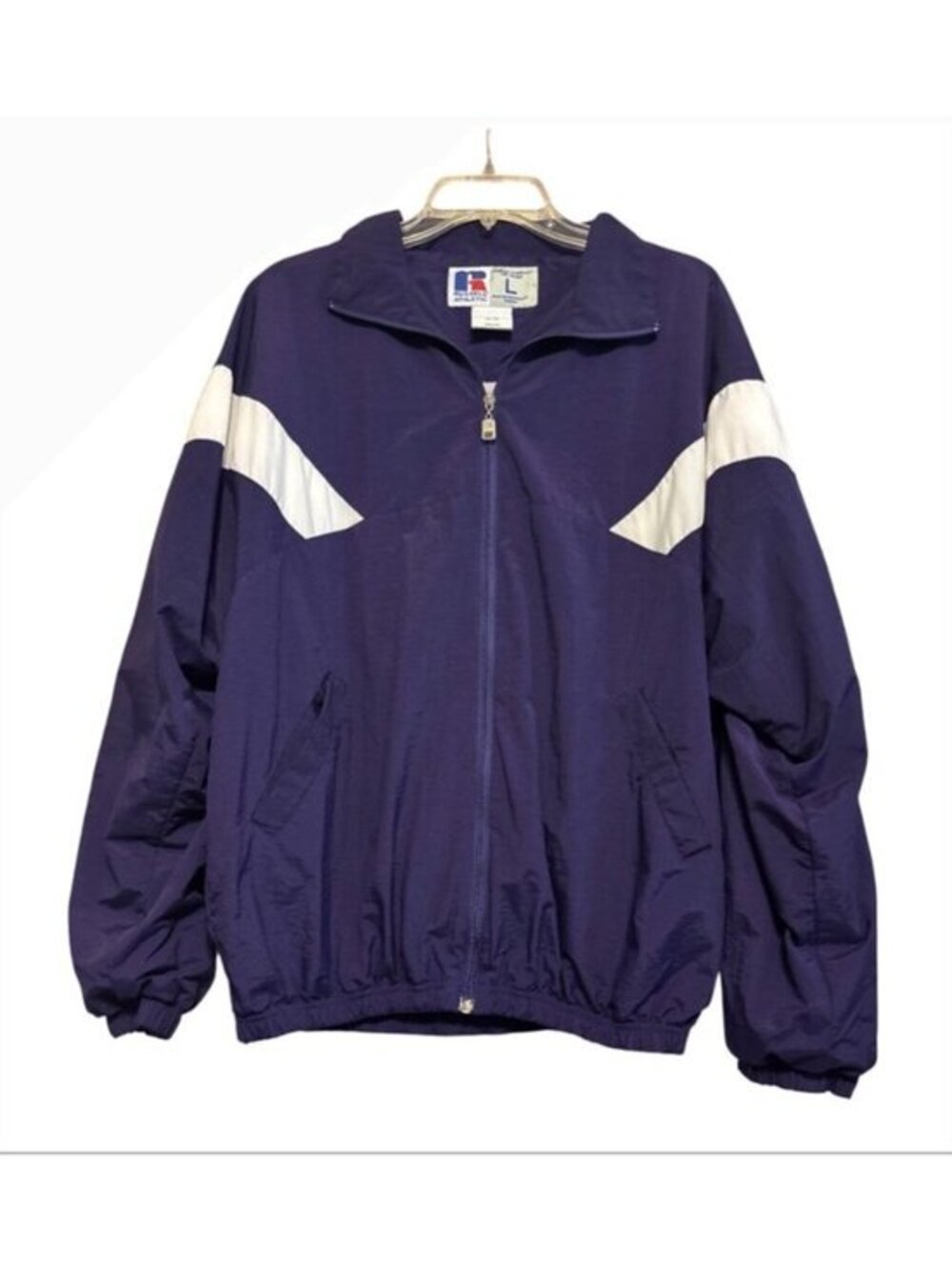 Vintage Russell Athletic Purple Water Resistant Athletic Casual Jogging Jacket L